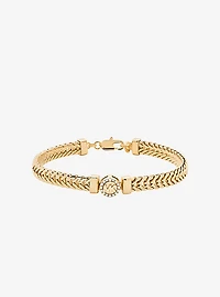 Pavé Logo Foxtail Chain Bracelet