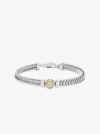 Pavé Logo Foxtail Chain Bracelet