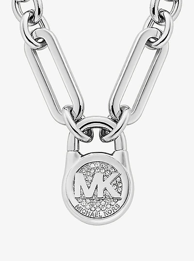 Pavé Lock Necklace