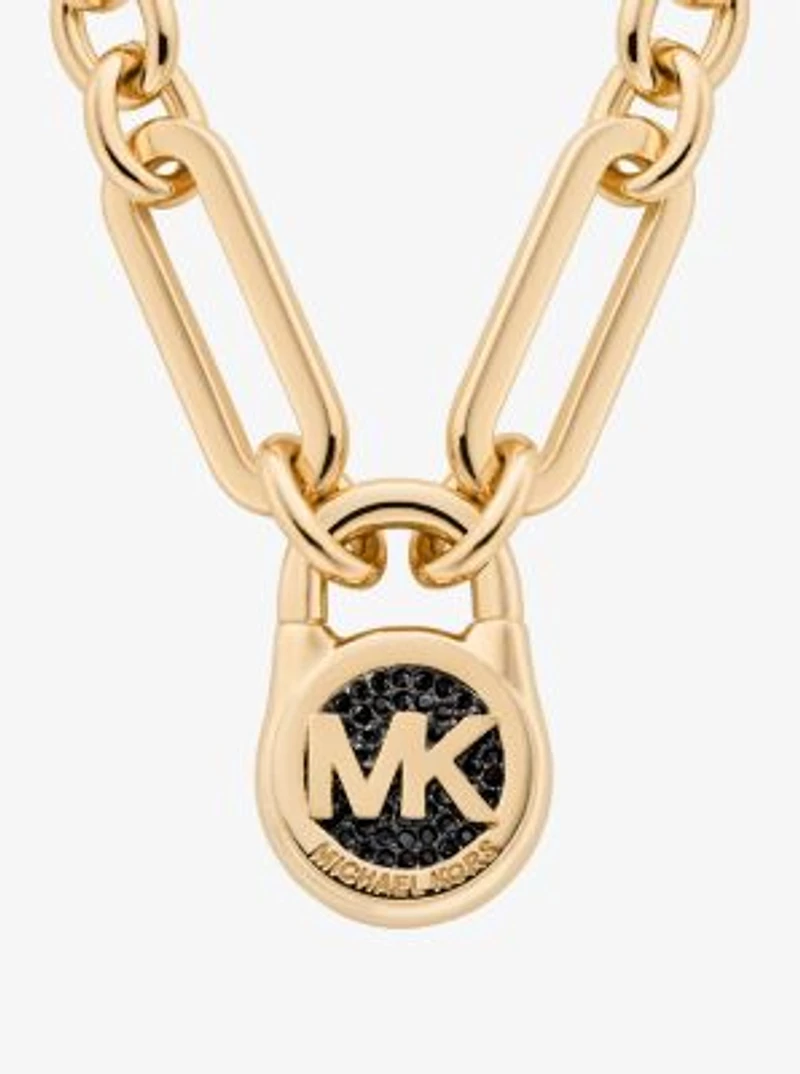 Pavé Lock Necklace