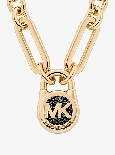 Pavé Lock Necklace