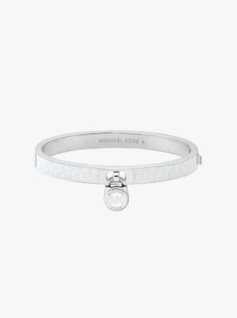 Lock Charm Leather Bangle