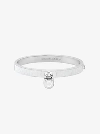 Lock Charm Leather Bangle
