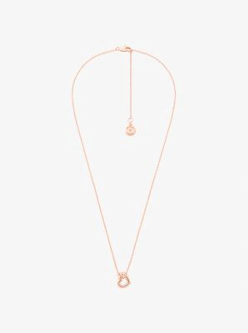 Knotted Heart Necklace and Earrings Gift Set