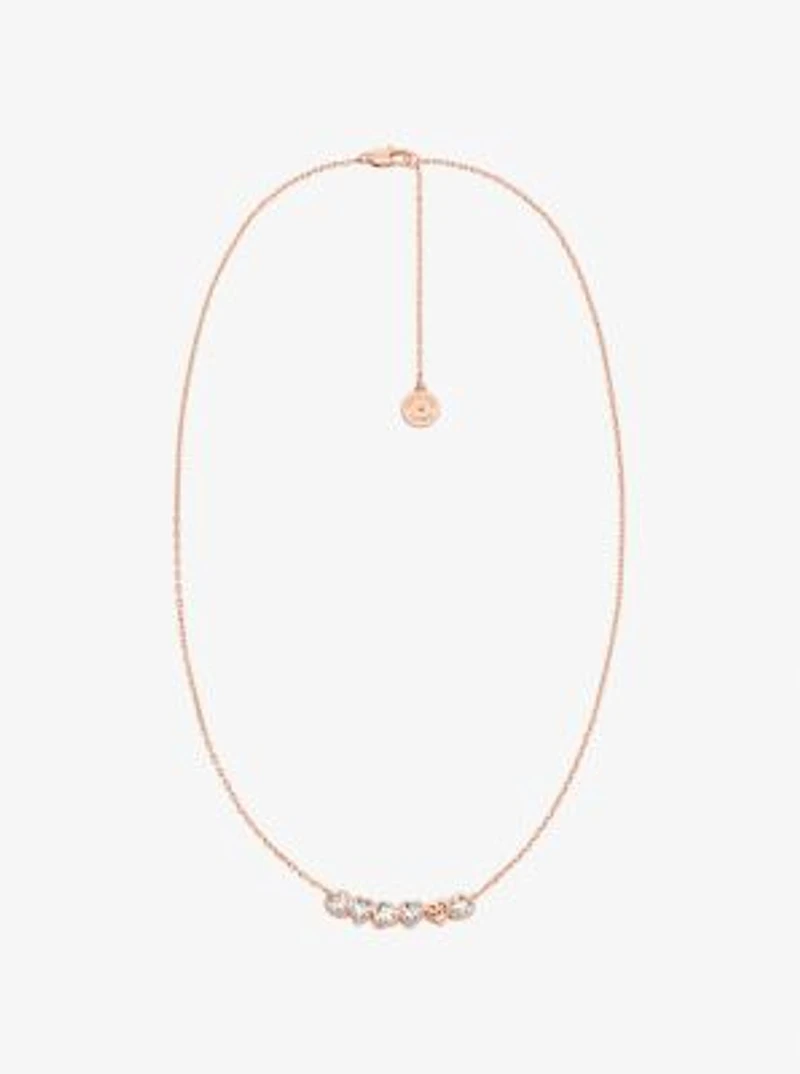 Cubic Zirconia Hearts Necklace