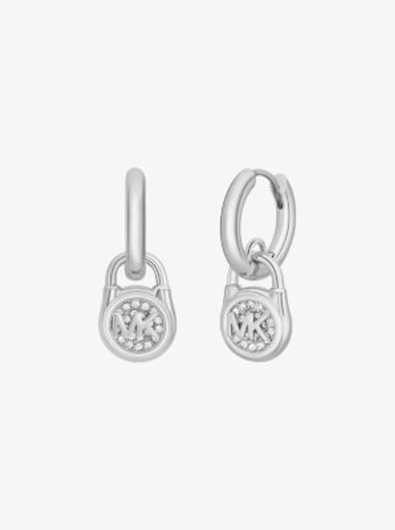 Pavé Lock Drop Earrings