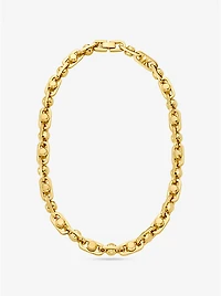 Astor Link Large Precious Metal-Plated Brass Necklace
