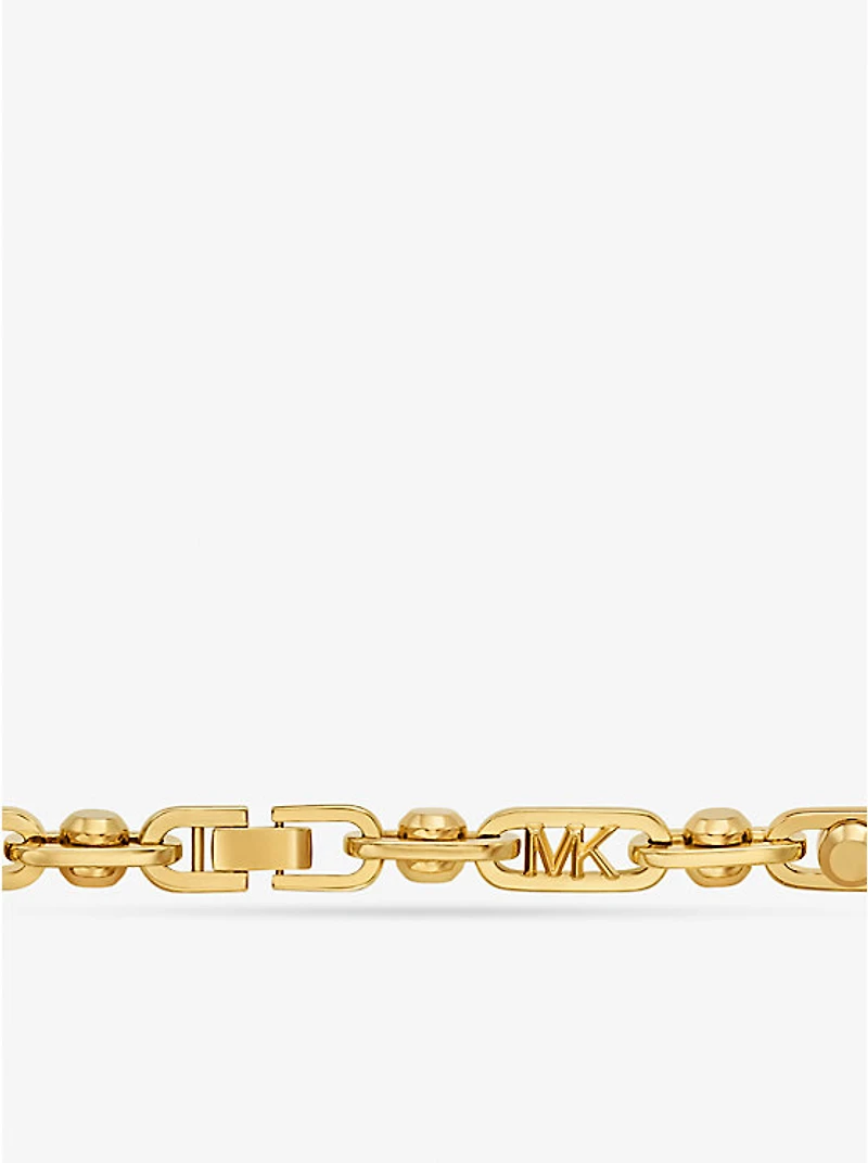 Astor Link Large Precious Metal-Plated Brass Necklace