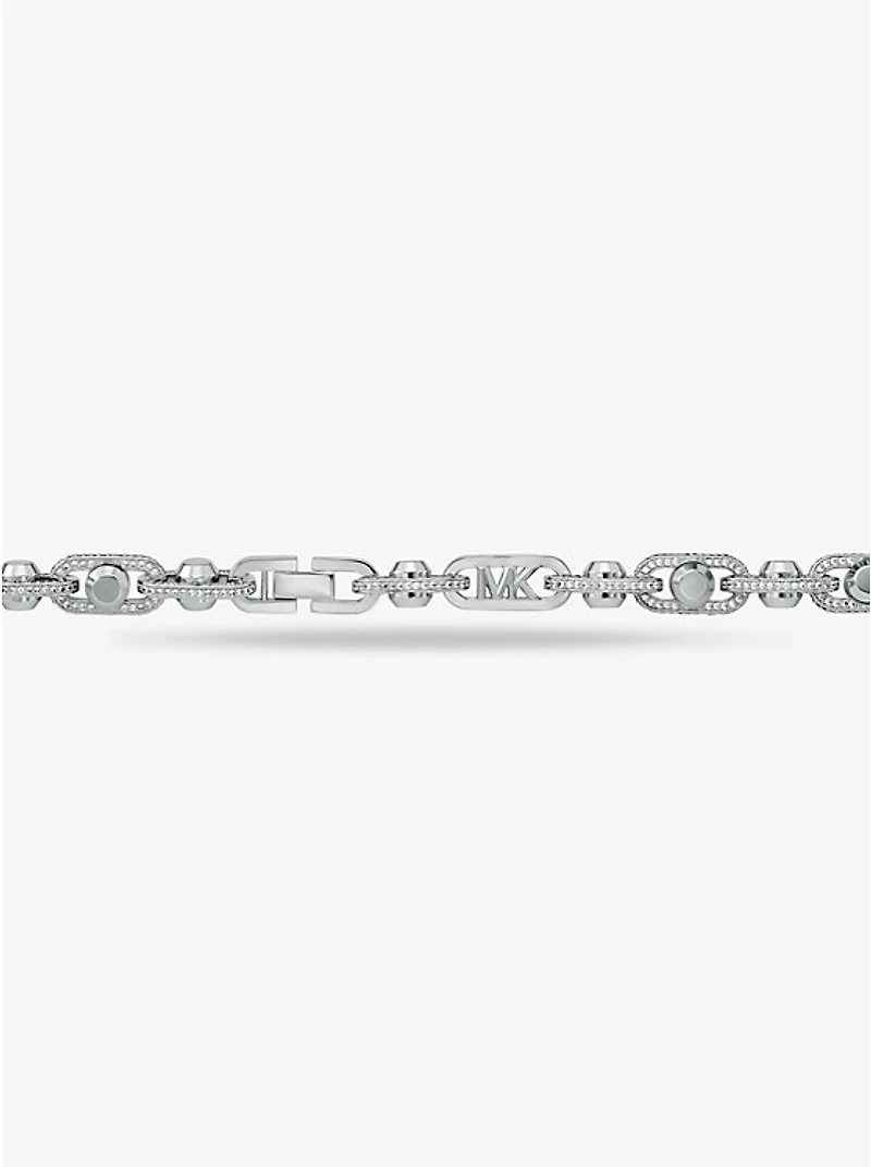 Astor Link Extra-Large Pavé Precious Metal-Plated Brass Necklace