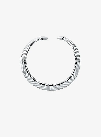 Precious Metal-Plated Brass Collar Necklace