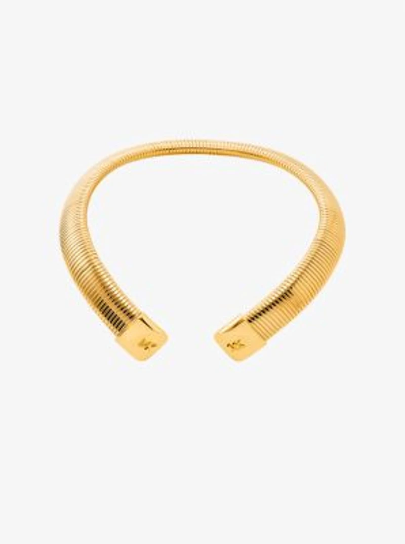 Precious Metal-Plated Brass Collar Necklace