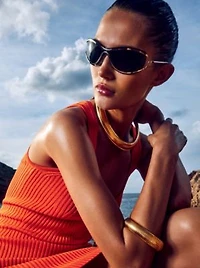 Precious Metal-Plated Brass Collar Necklace