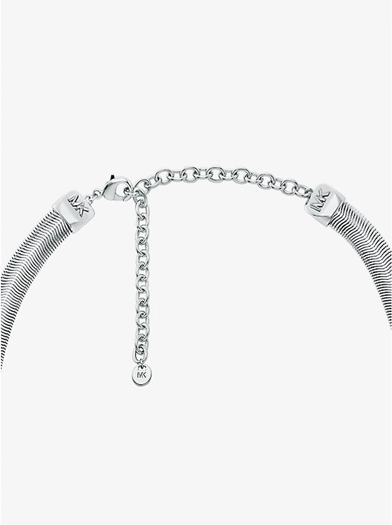 Precious Metal-Plated Brass Snake Chain Necklace