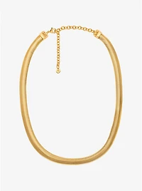Precious Metal-Plated Brass Snake Chain Necklace