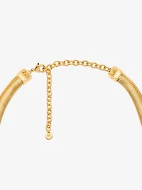 Precious Metal-Plated Brass Snake Chain Necklace