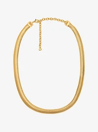 Precious Metal-Plated Brass Snake Chain Necklace