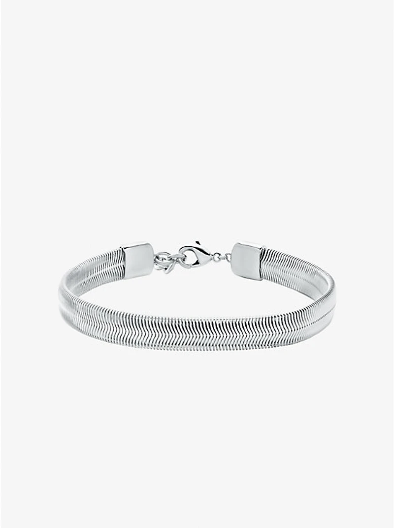 Precious Metal-Plated Brass Snake Chain Bracelet