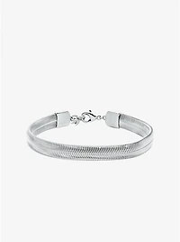 Precious Metal-Plated Brass Snake Chain Bracelet