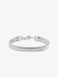 Precious Metal-Plated Brass Snake Chain Bracelet