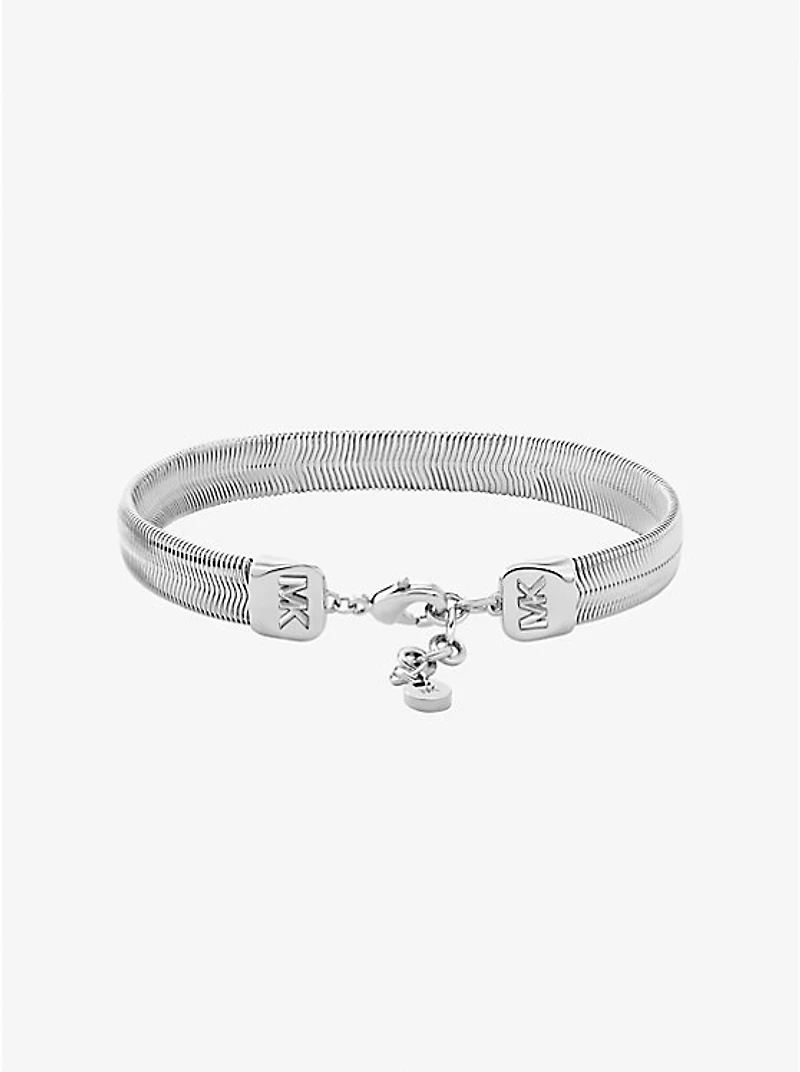 Precious Metal-Plated Brass Snake Chain Bracelet