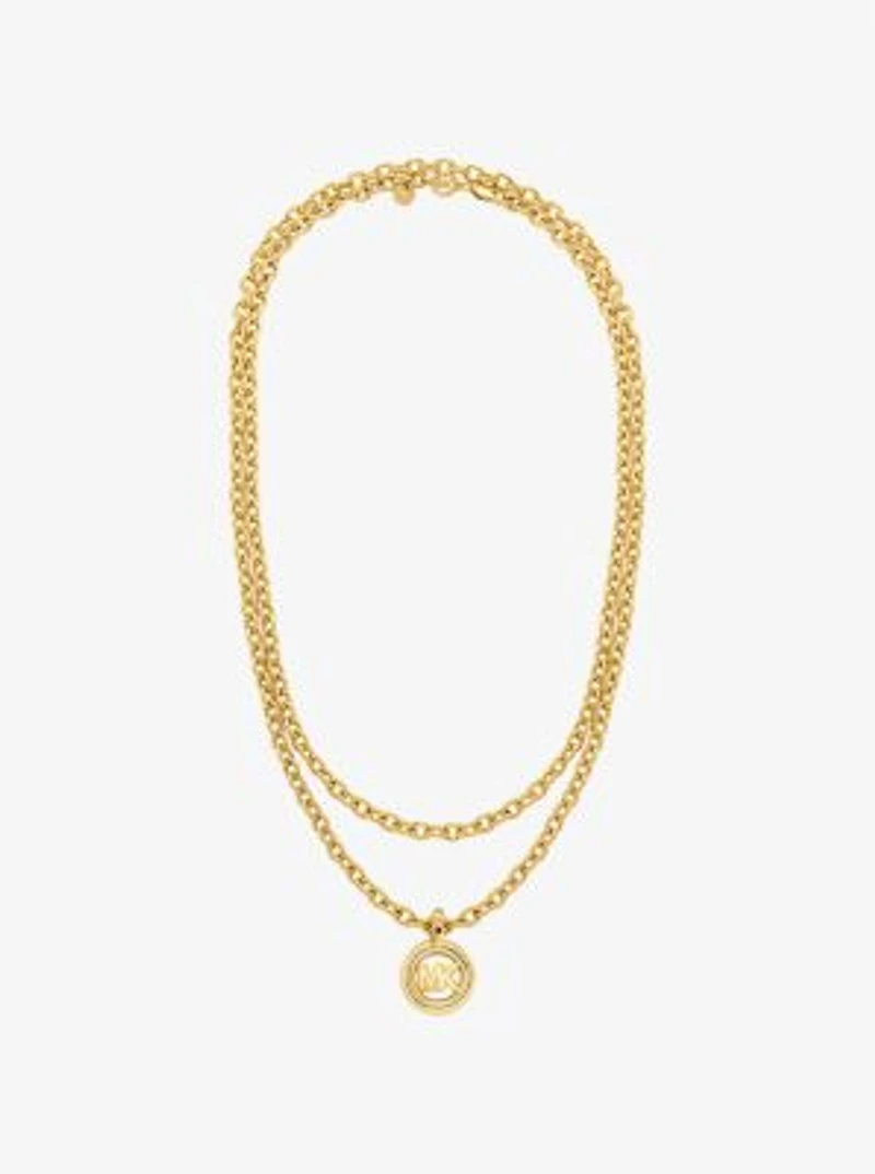 MK Pop Charm Chain-Link Necklace