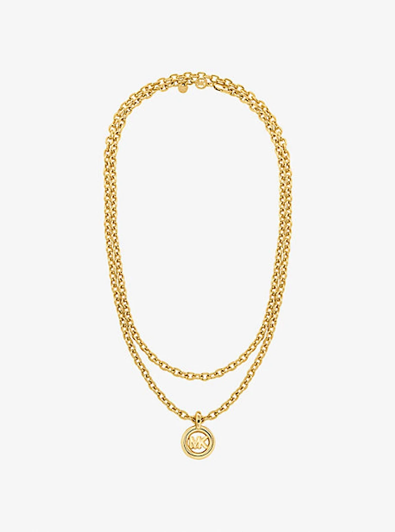 MK Pop Charm Chain-Link Necklace