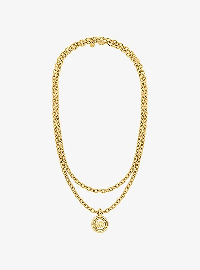 MK Pop Charm Chain-Link Necklace