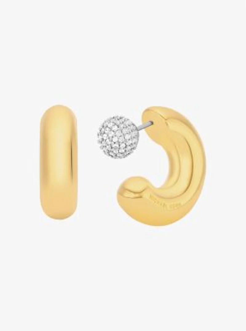 2-in-1 Pavé Convertible Hoop Earrings
