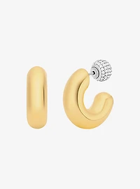 2-in-1 Pavé Convertible Hoop Earrings