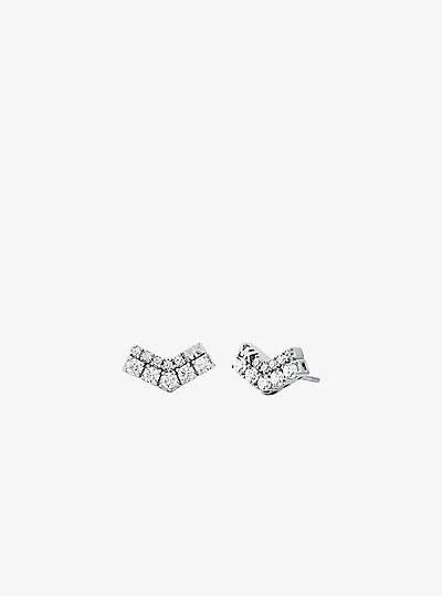 Pavé Chevron Stud Earrings