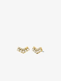 Pavé Chevron Stud Earrings