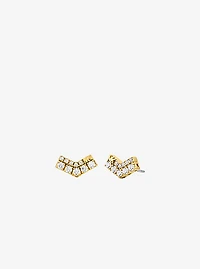 Pavé Chevron Stud Earrings