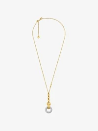 Pavé Interlocking Pendant Necklace