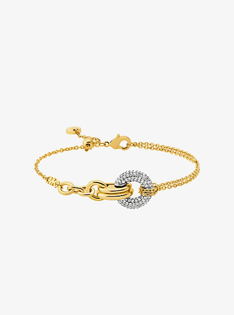 Pavé Interlocking Hoop Bracelet