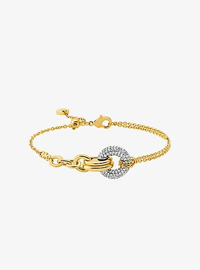 Pavé Interlocking Hoop Bracelet