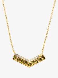 Two-Tone Pavé Chevron Necklace