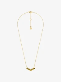 Two-Tone Pavé Chevron Necklace