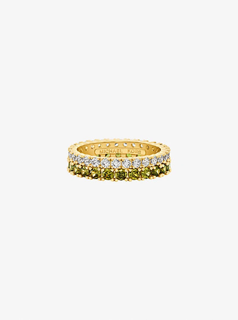 Two-Tone Double Pavé Ring