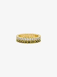 Two-Tone Double Pavé Ring