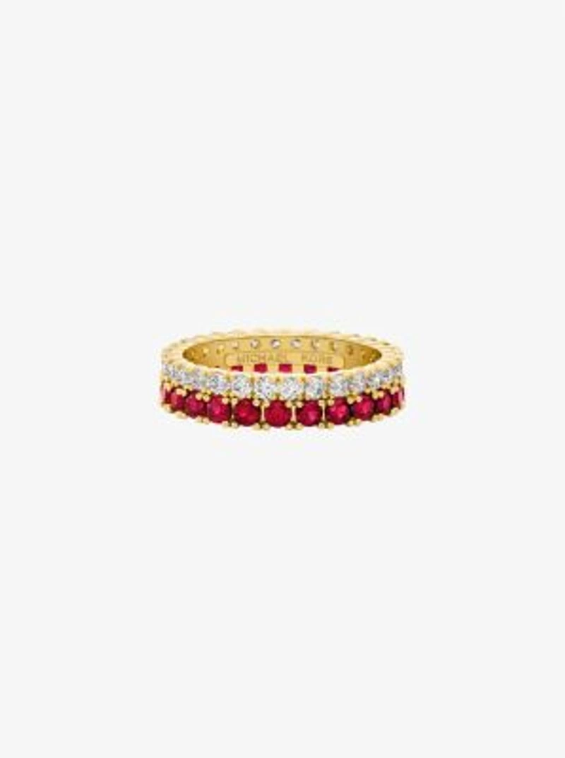 Two-Tone Double Pavé Ring