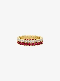 Two-Tone Double Pavé Ring