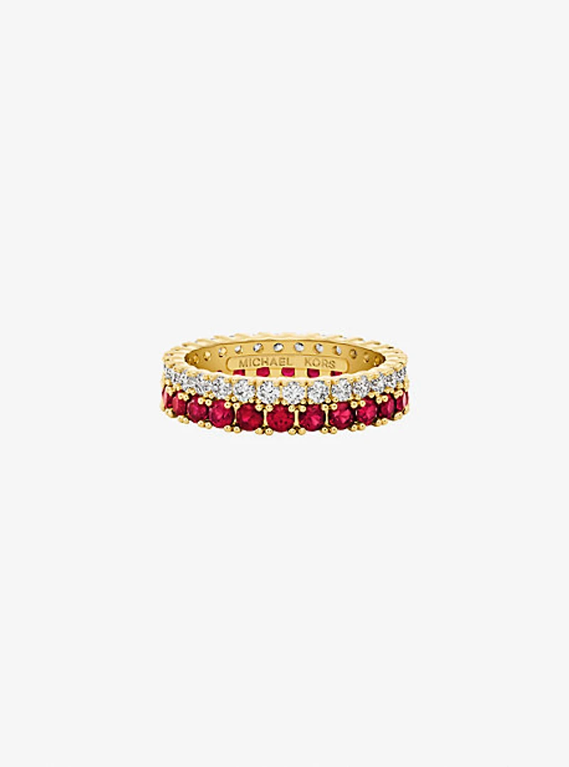 Two-Tone Double Pavé Ring