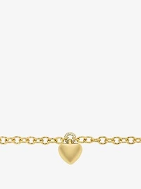 Pavé Puffy Heart Pendant Bracelet