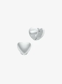 Puffy Heart Huggie Earrings
