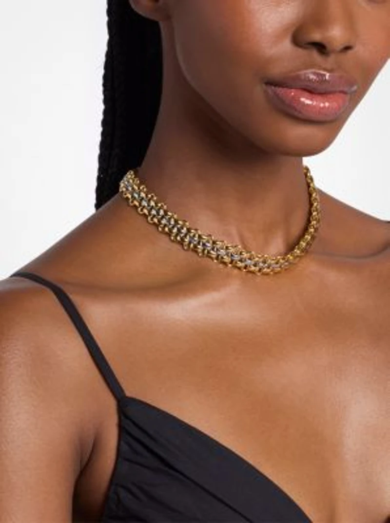 Two-Tone 3-Link Necklace