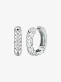 Pavé Square Hoop Earrings