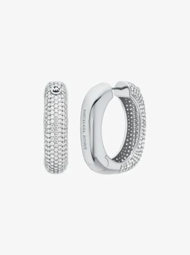 Pavé Square Hoop Earrings