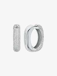 Pavé Square Hoop Earrings