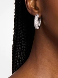 Pavé Square Hoop Earrings