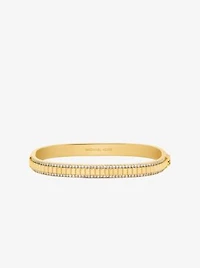 Pavé Gold-Tone Brass Bracelet